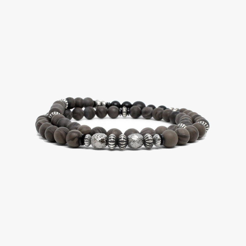 Gemstone and Sterling Double