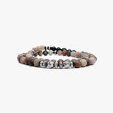 Gemstone and Sterling Double