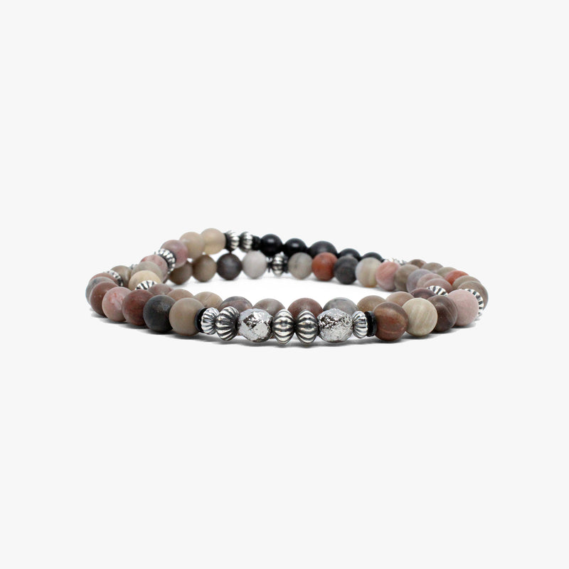 Gemstone and Sterling Double