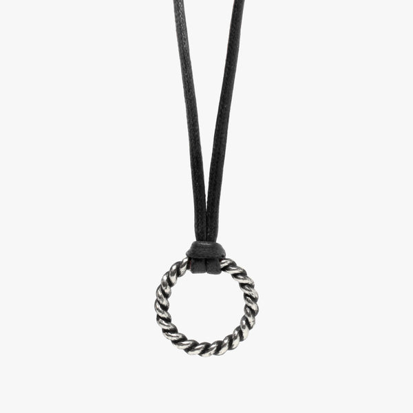 Twisted Sterling Ring Necklace