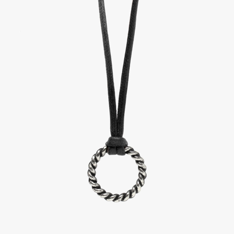 Twisted Sterling Ring Necklace