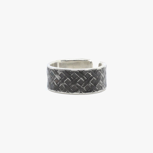 Crosshatch Sterling Ring